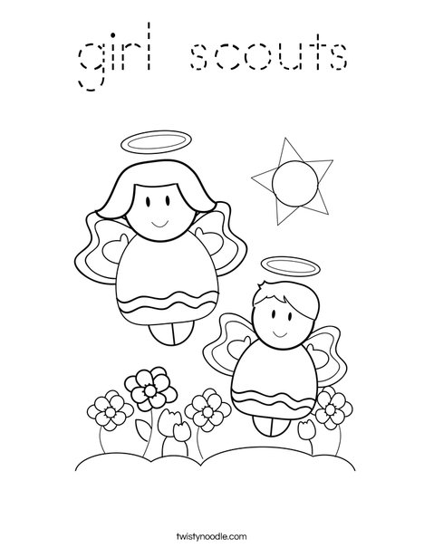 Angels Coloring Page