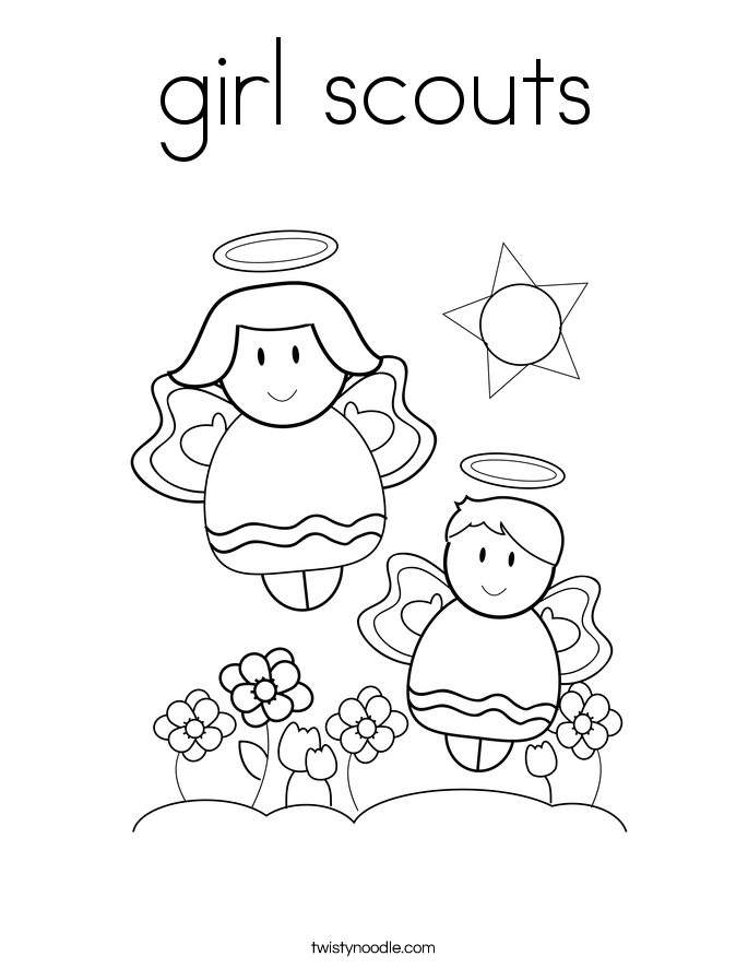 girl scouts Coloring Page