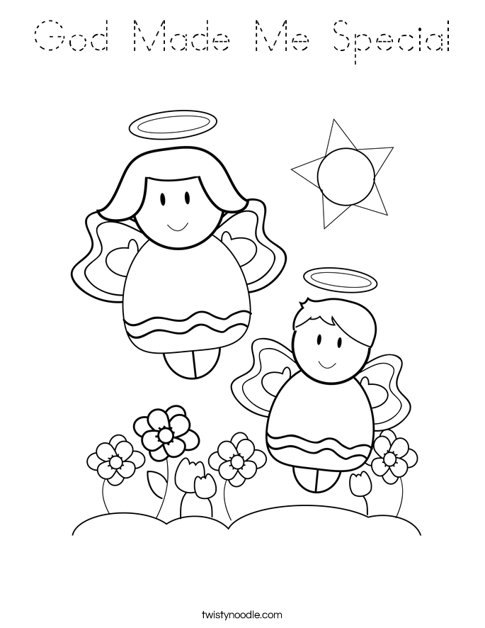 God Made Me Special Coloring Page