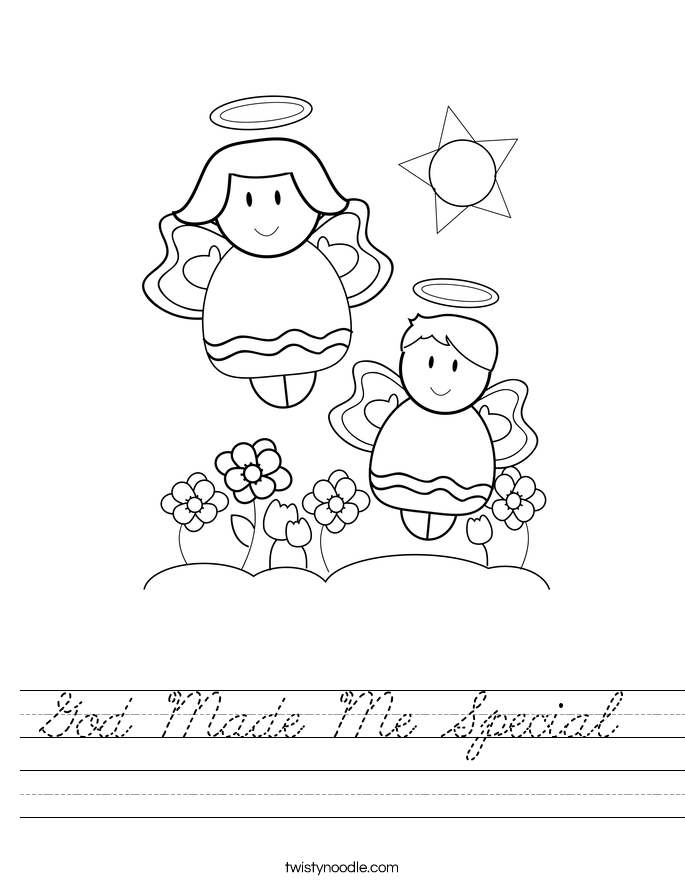 God Made Me Special Worksheet