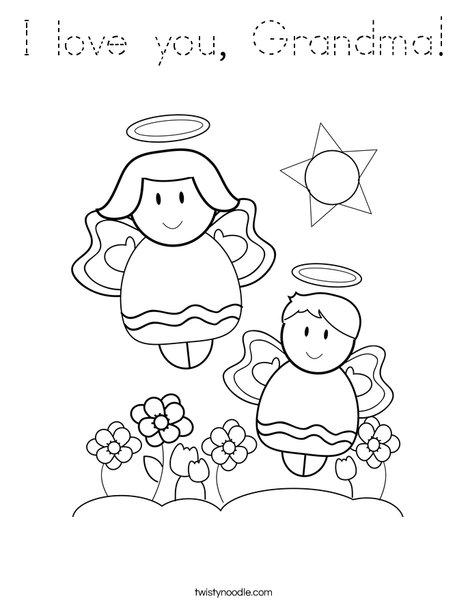Angels Coloring Page