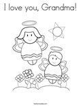 I love you, Grandma! Coloring Page
