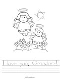 I love you, Grandma! Worksheet