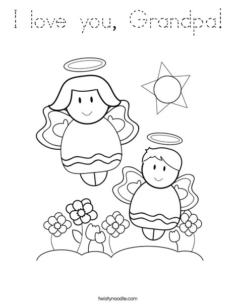 Angels Coloring Page
