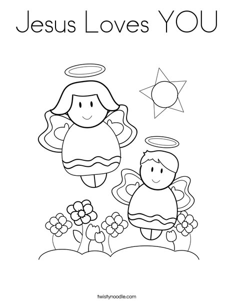 Jesus Loves YOU Coloring Page - Twisty Noodle