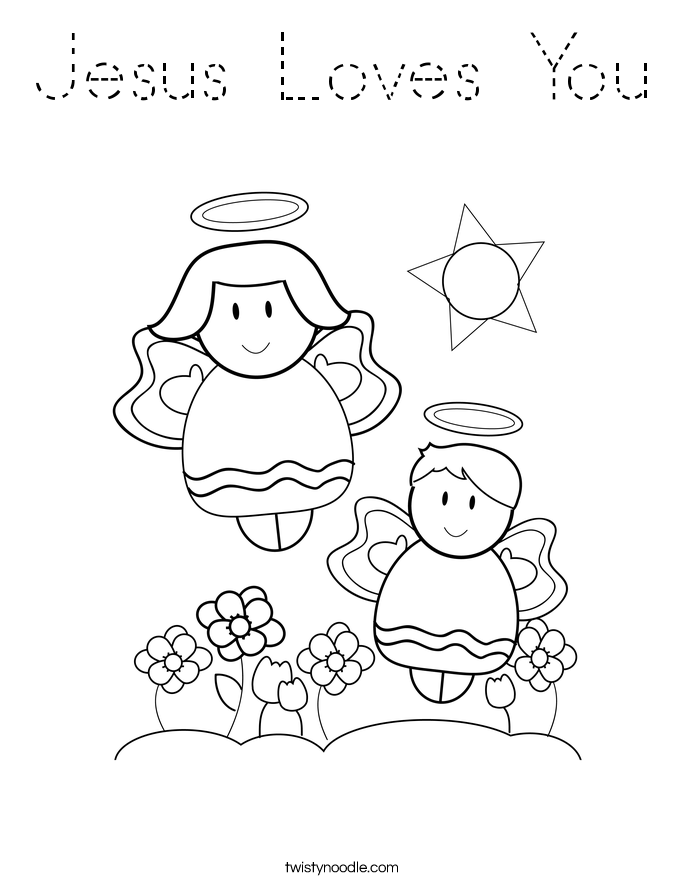 Jesus Loves You Coloring Page