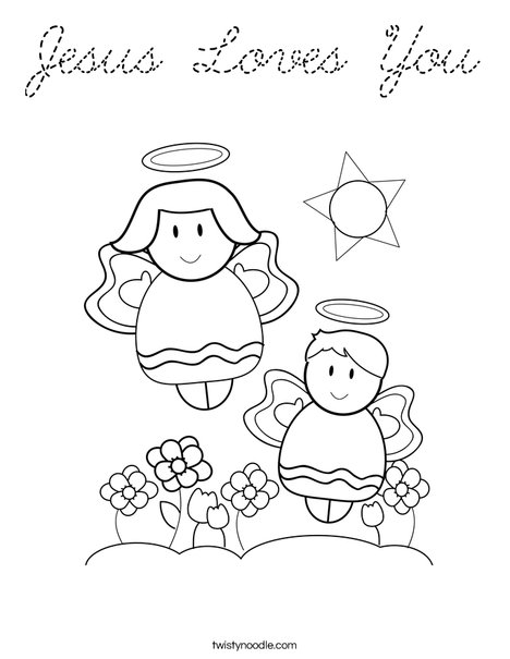Angels Coloring Page