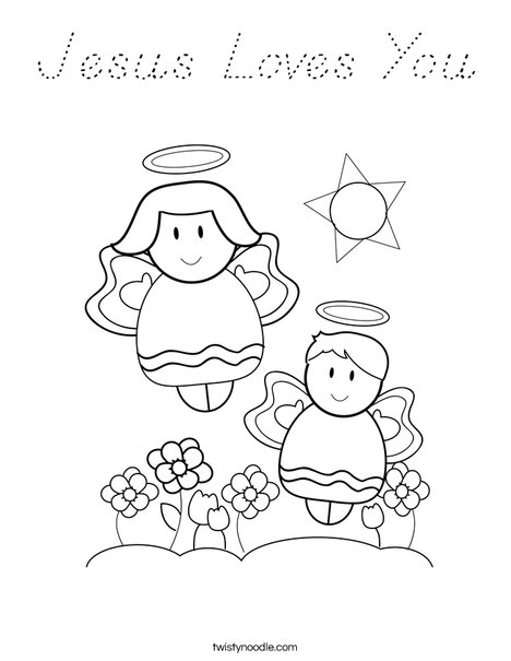 Angels Coloring Page