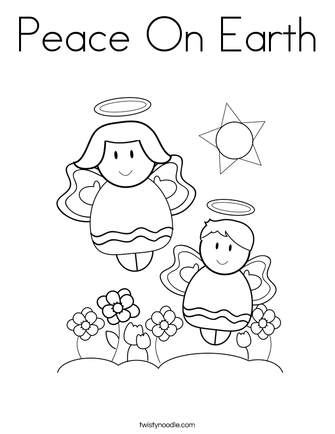 Peace On Earth Coloring Page