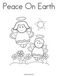 Peace On Earth Coloring Page