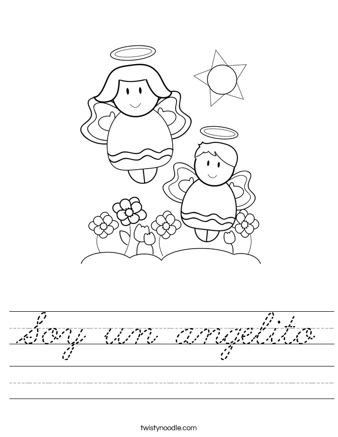 Soy un angelito Worksheet