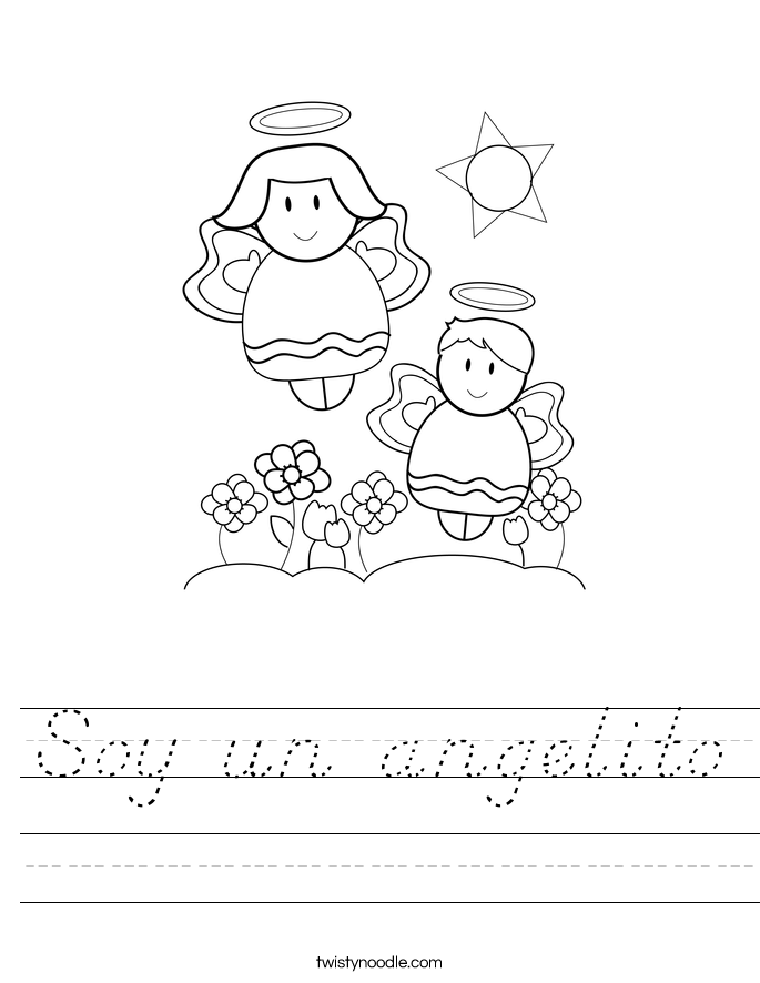 Soy un angelito Worksheet