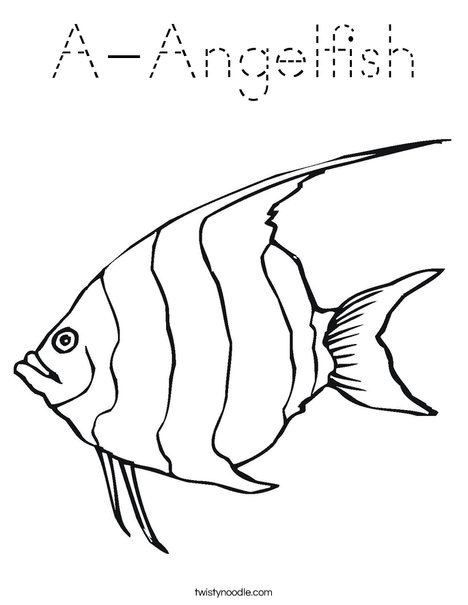 Angelfish Coloring Page
