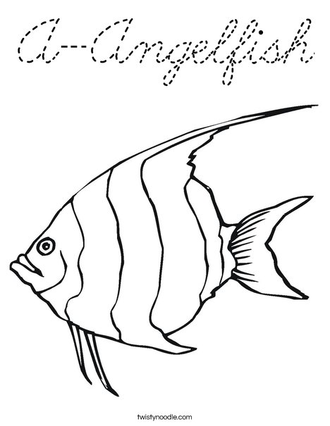 Angelfish Coloring Page
