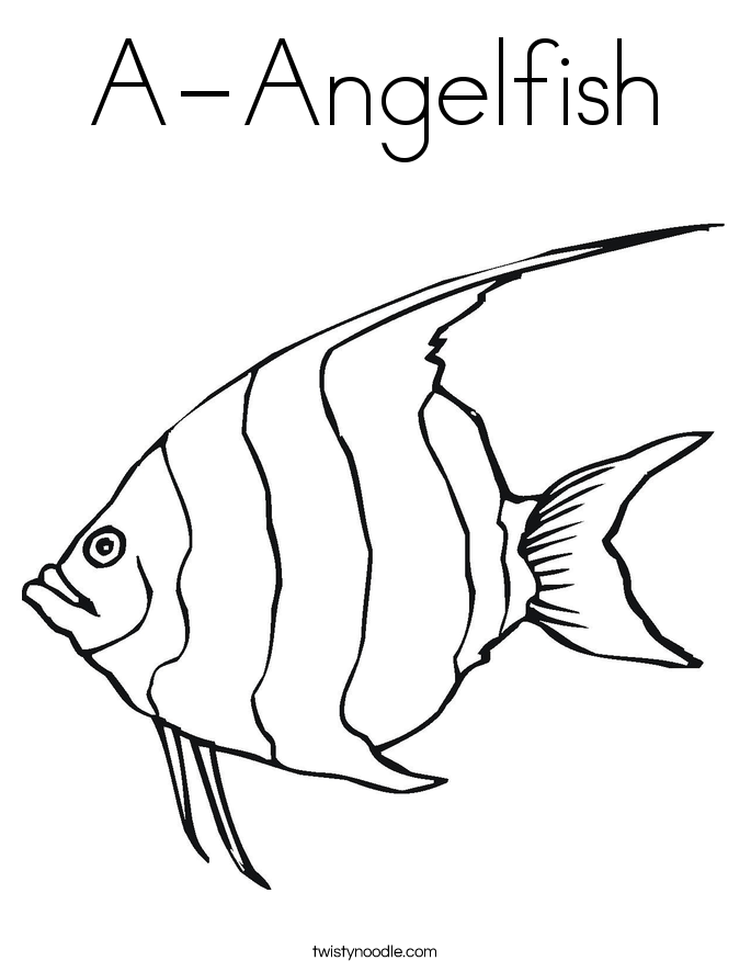 A-Angelfish Coloring Page