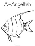 A-Angelfish Coloring Page