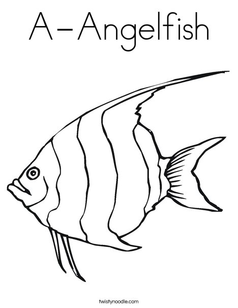 Angelfish Coloring Page