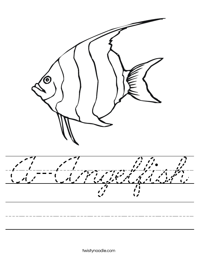 A-Angelfish Worksheet