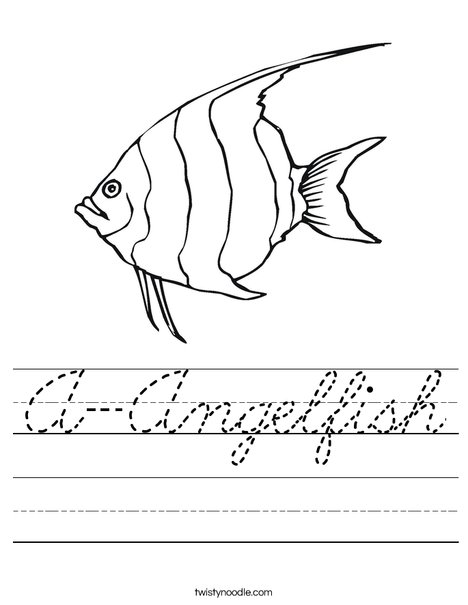 Angelfish Worksheet
