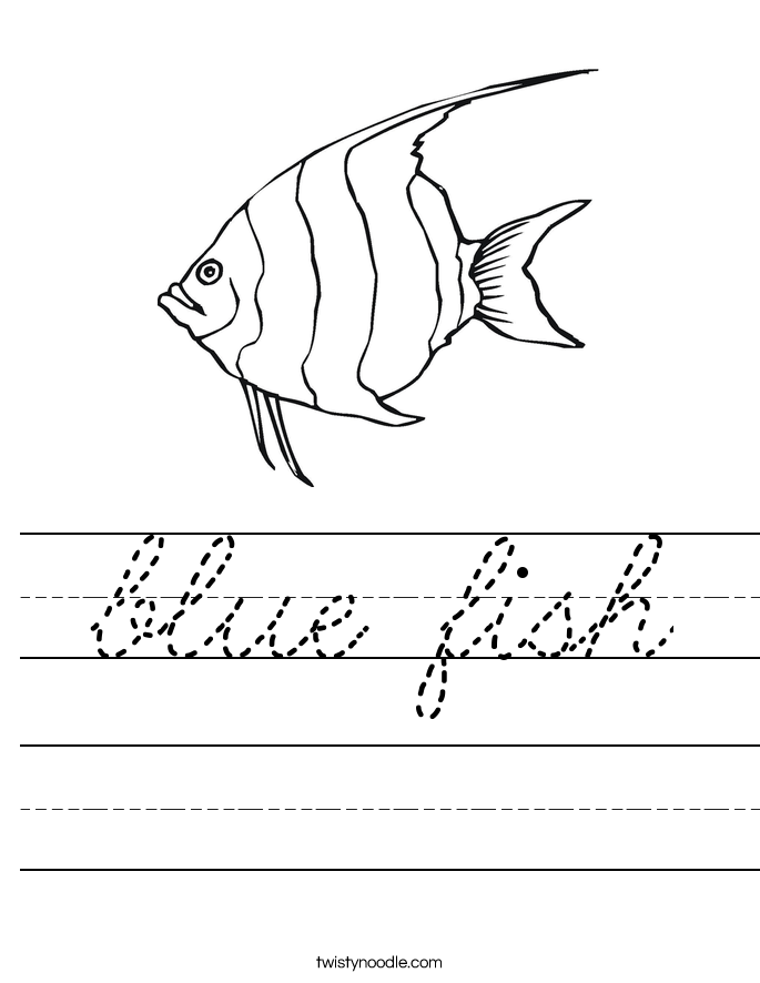 blue fish Worksheet