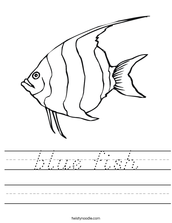 blue fish Worksheet