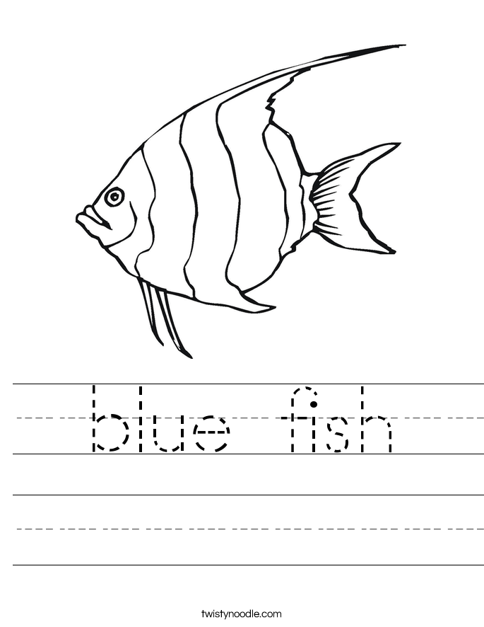 blue fish Worksheet