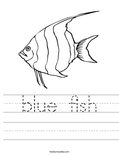 blue fish Worksheet