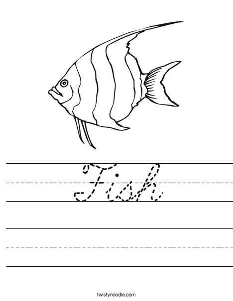 Angelfish Worksheet