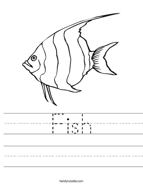 Fish Worksheet - Twisty Noodle