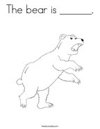 The bear is ______ Coloring Page