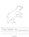 The bear is ______. Worksheet