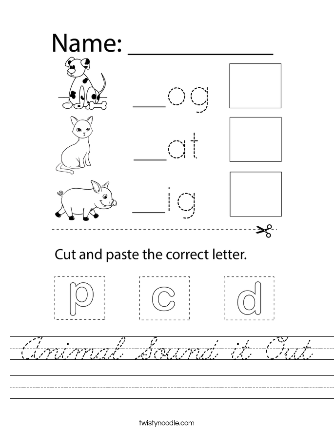 Animal Sound it Out Worksheet