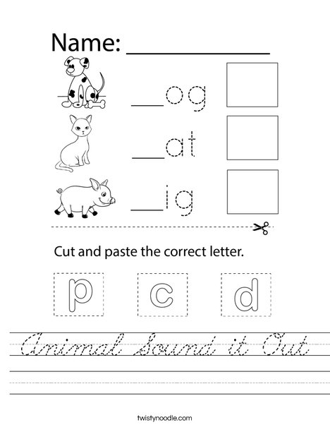 Animal Sound it Out Worksheet