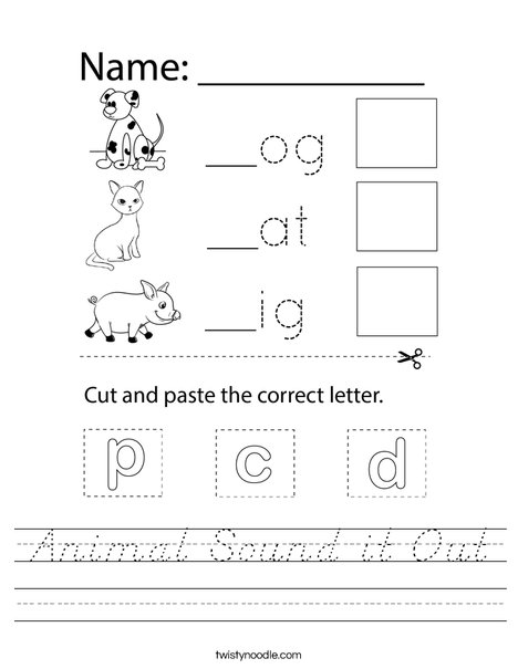 Animal Sound it Out Worksheet