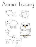 Animal Tracing Coloring Page