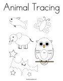 Animal Tracing Coloring Page