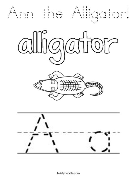 Ann the Alligator! Coloring Page