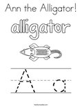 Ann the Alligator! Coloring Page