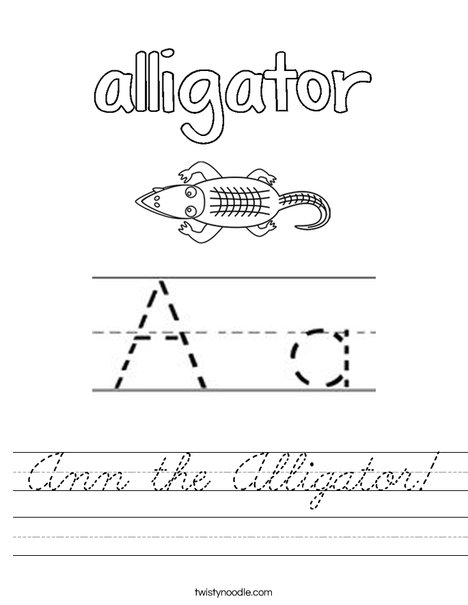 Ann the Alligator! Worksheet