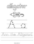 Ann the Alligator! Worksheet