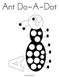 Ant Do-A-Dot Coloring Page