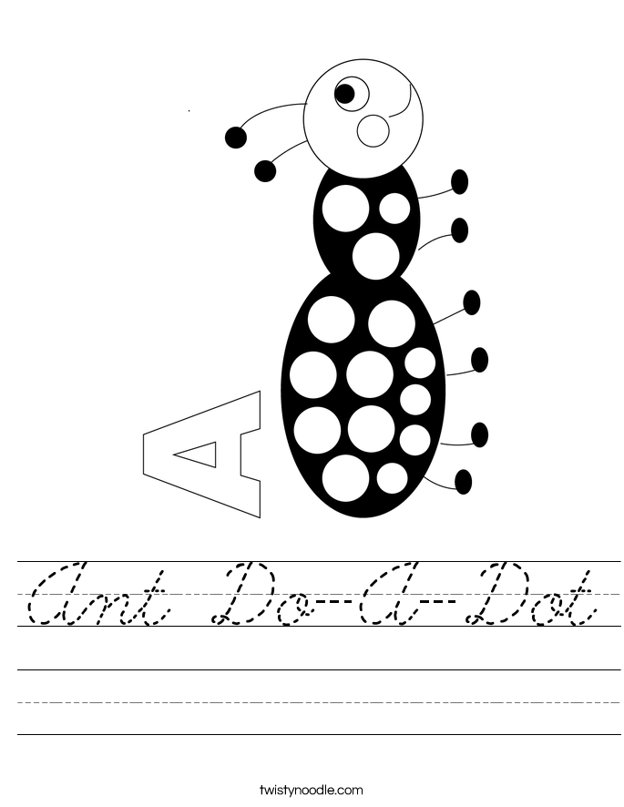Ant Do-A-Dot Worksheet