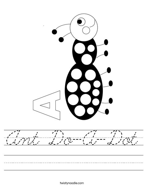 Ant Do-A-Dot Worksheet
