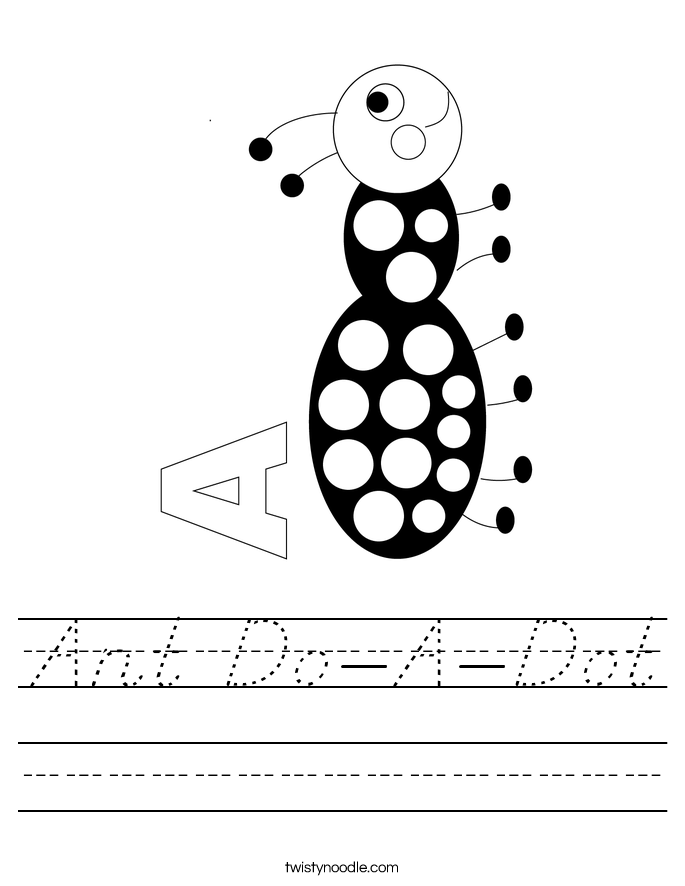 Ant Do-A-Dot Worksheet