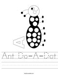 Ant Do-A-Dot Worksheet