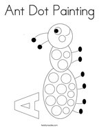 Ant Dot Painting Coloring Page