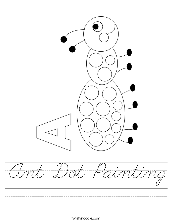 Ant Dot Painting Worksheet