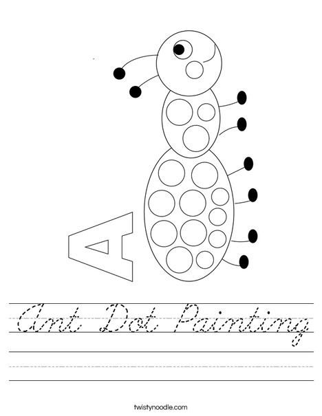 Ant Dot Painting Worksheet