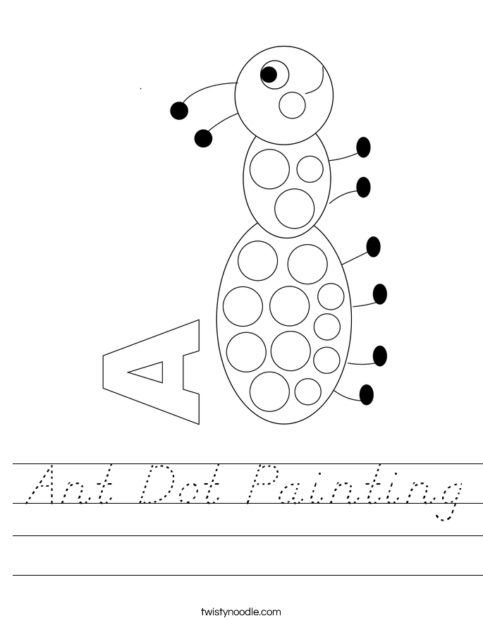 Ant Dot Painting Worksheet