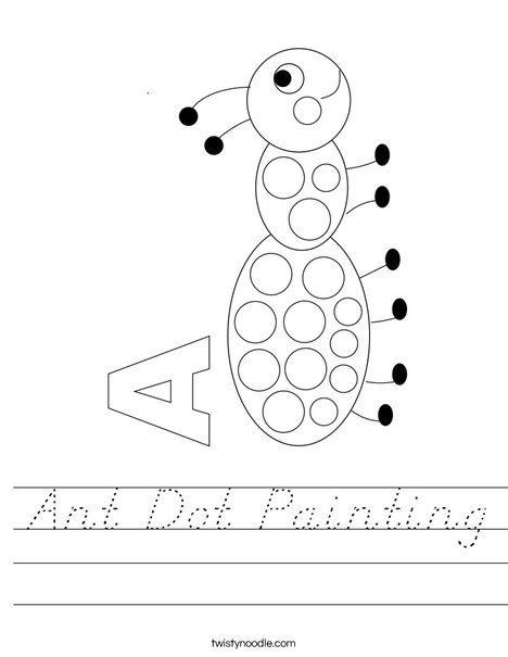 Ant Dot Painting Worksheet